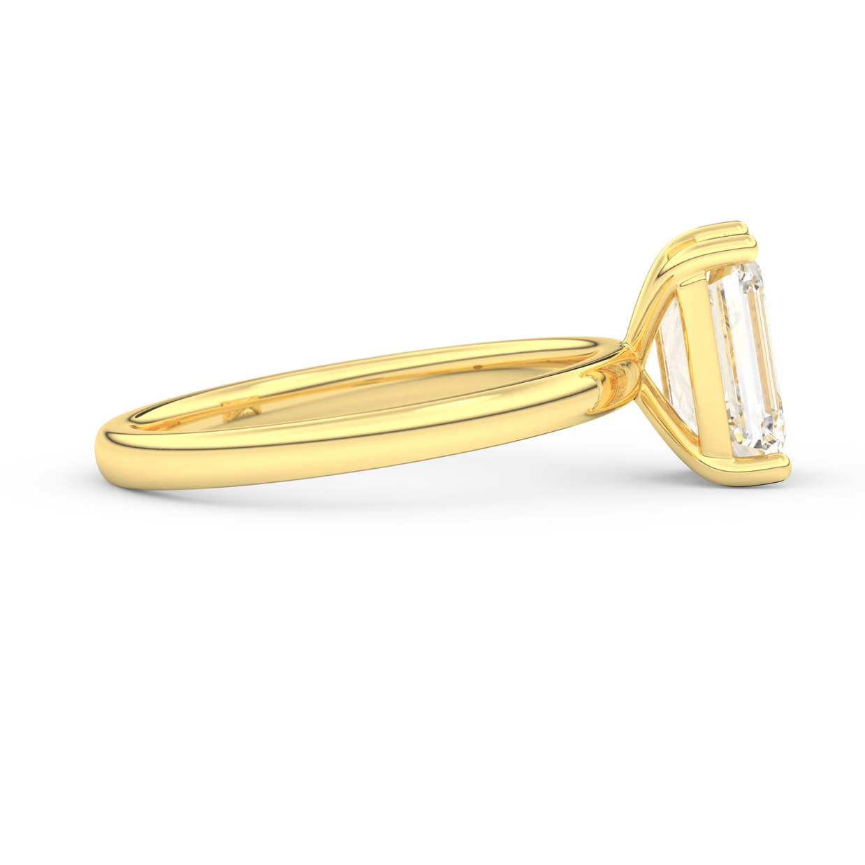Yellow gold - Central diamond 2.0 ct - view 3
