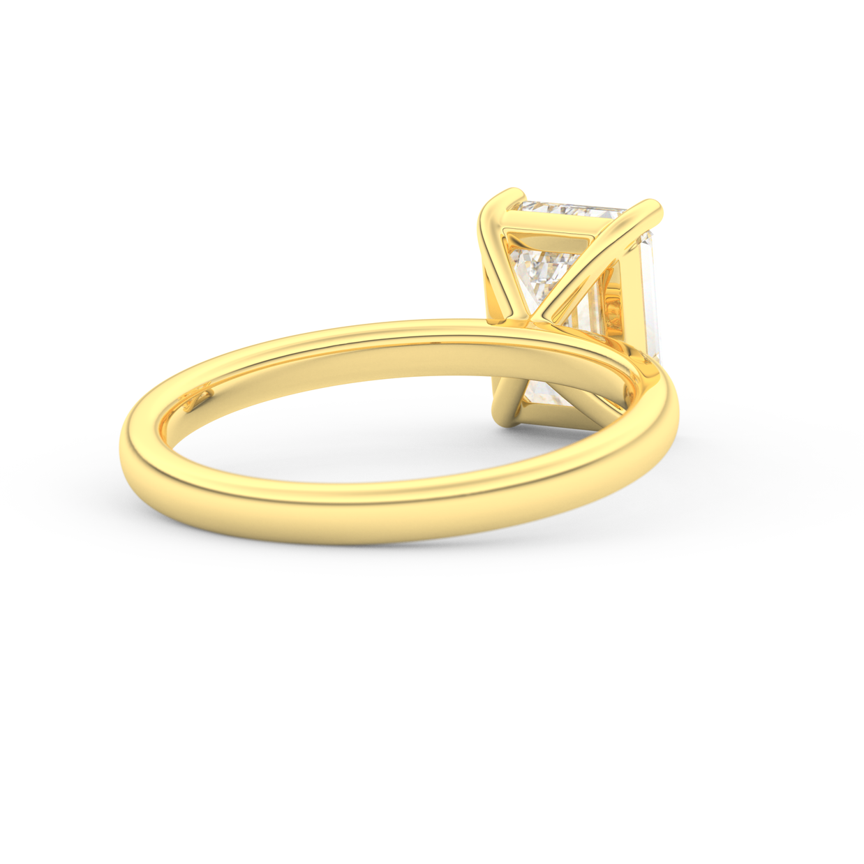 Yellow gold - Central diamond 2.0 ct - view 4