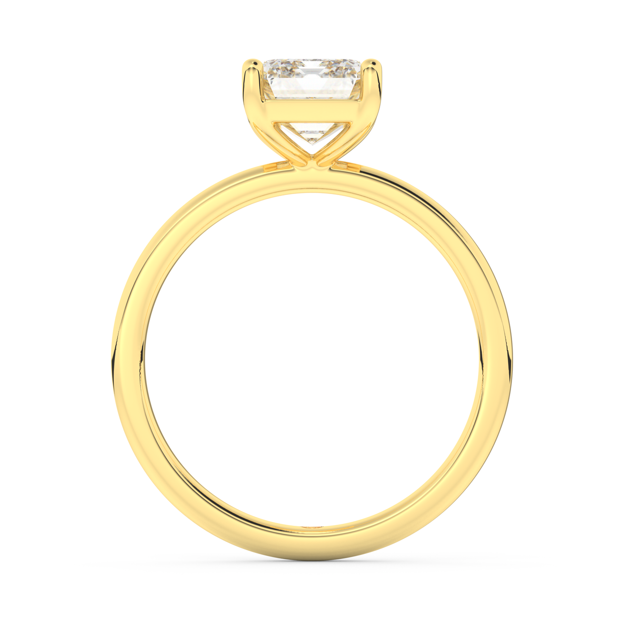Yellow gold - Central diamond 2.0 ct - view 6