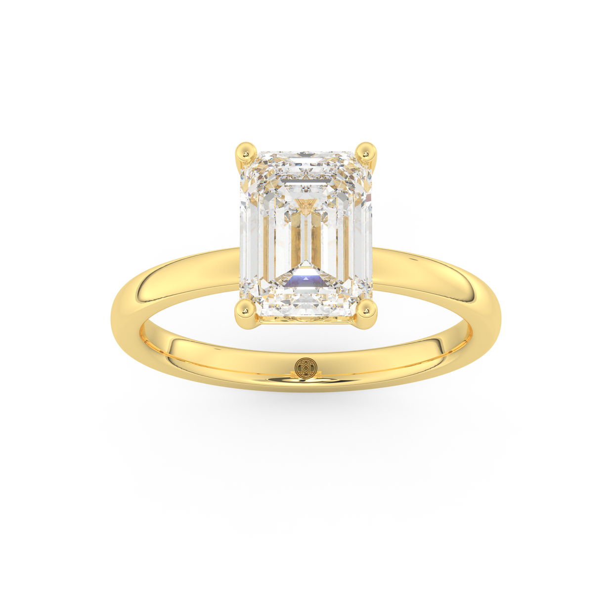 Yellow gold - Central diamond 2.0 ct - view 8