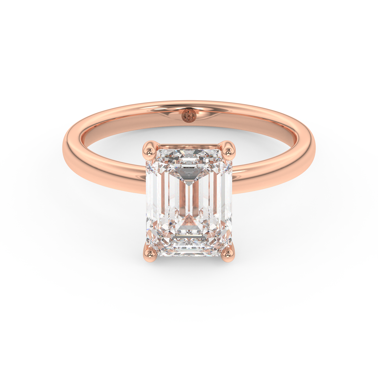Rose gold - Central diamond 2.0 ct - view 2