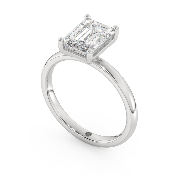 White gold - Central diamond 2.0 ct - view 1