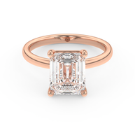 Rose gold - Central diamond 3.0 ct - view 2