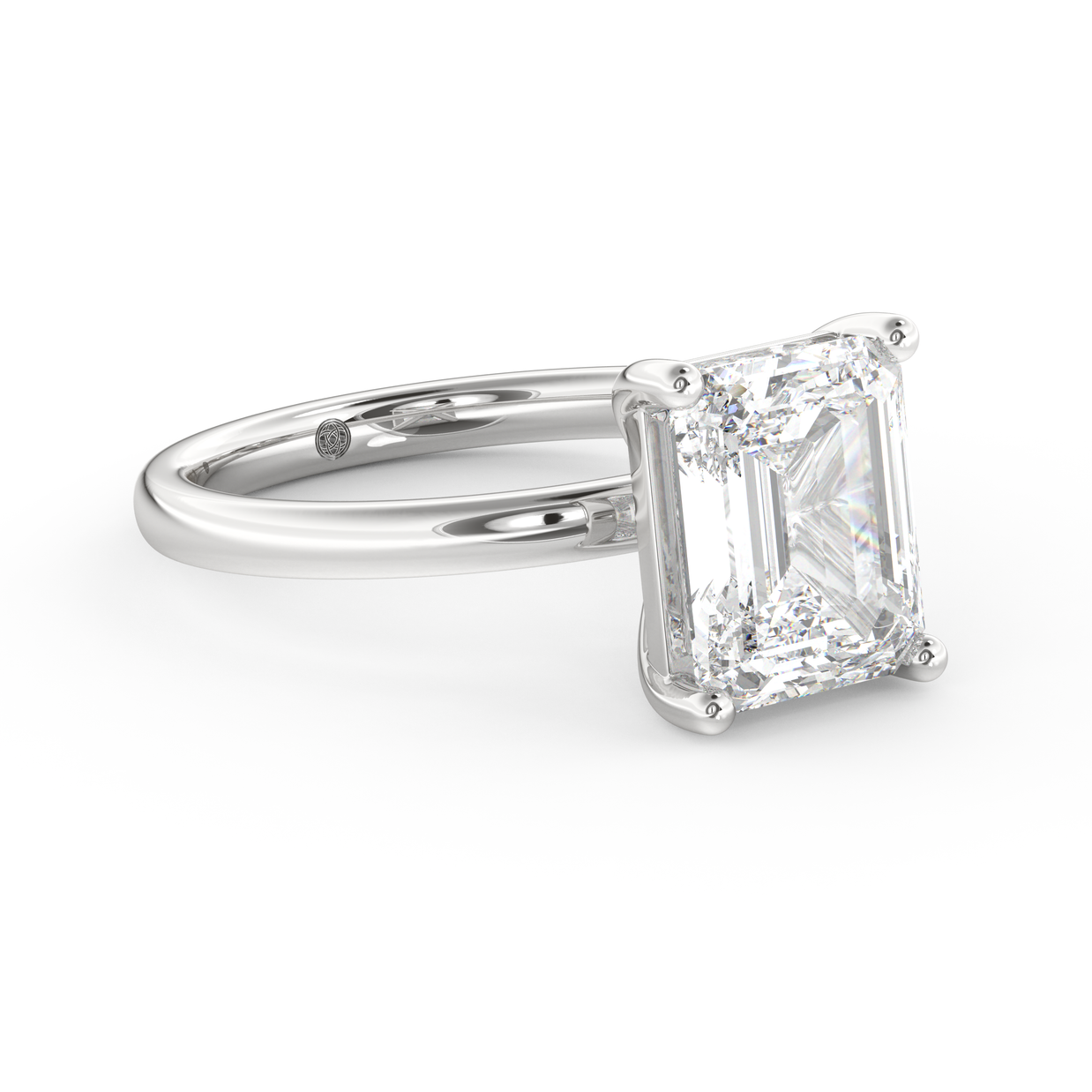White gold - Central diamond 3.0 ct - view 3