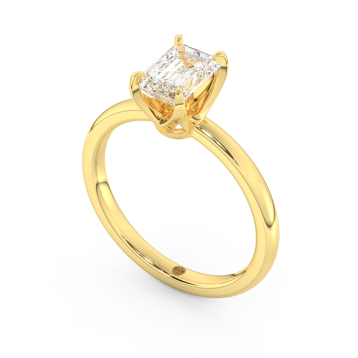 Yellow gold - Central diamond 1.0 ct - view 1