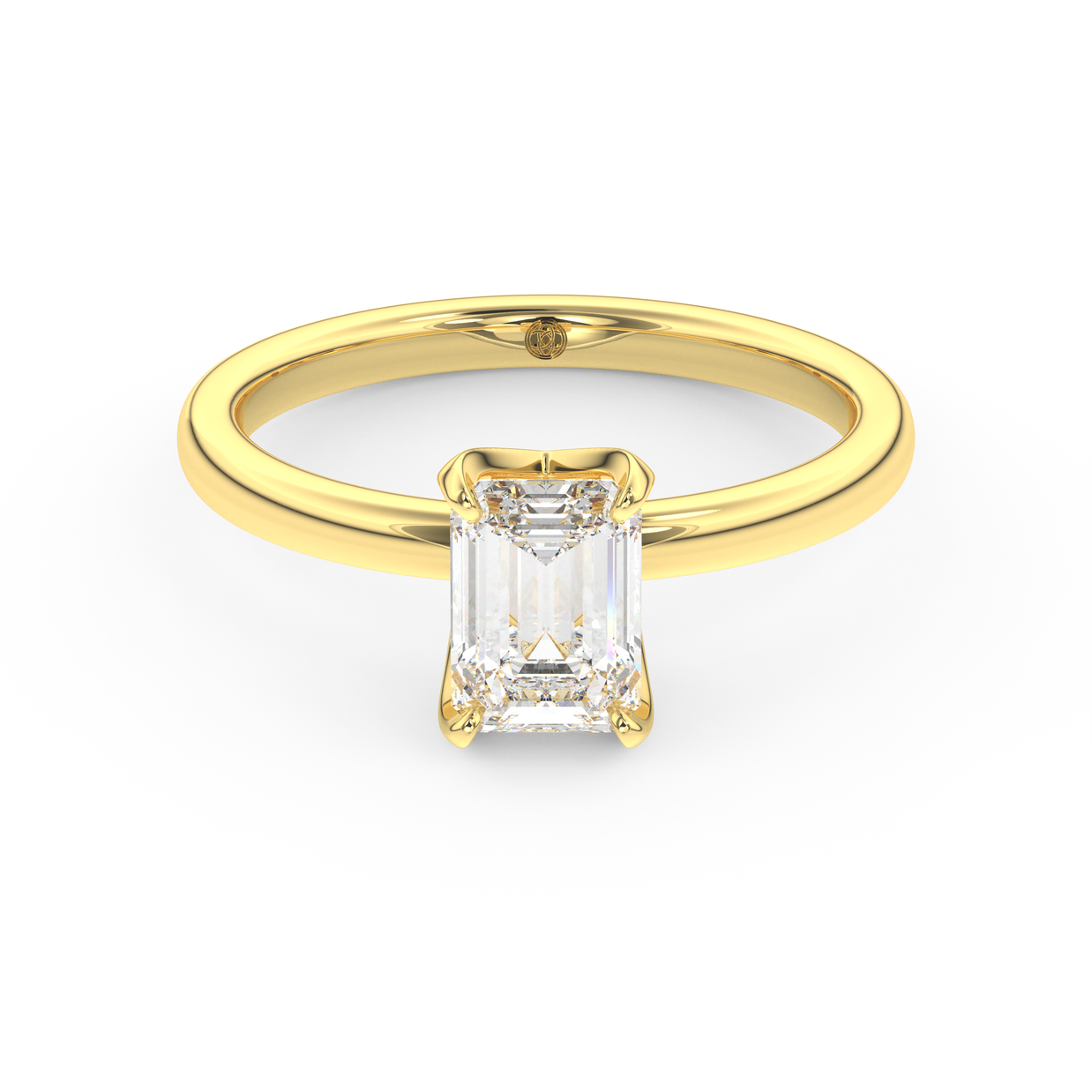 Yellow gold - Central diamond 1.0 ct - view 2