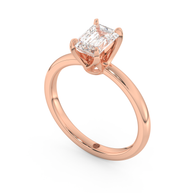Rose gold - Central diamond 1.0 ct - view 1