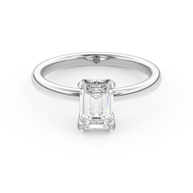 White gold - Central diamond 1.0 ct - view 2