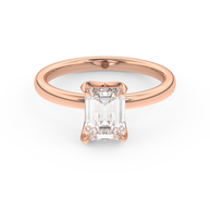 Rose gold - Central diamond 1.5 ct - view 2