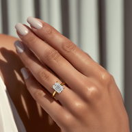 Atlanta Style Diamond Ring 1.0, 1.5, 2.0, 3.0 Ct, Gold 14K