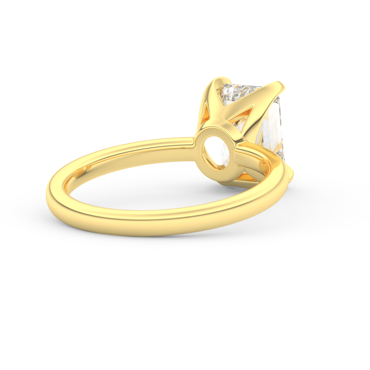 Yellow gold - Central diamond 2.0 ct - view 4