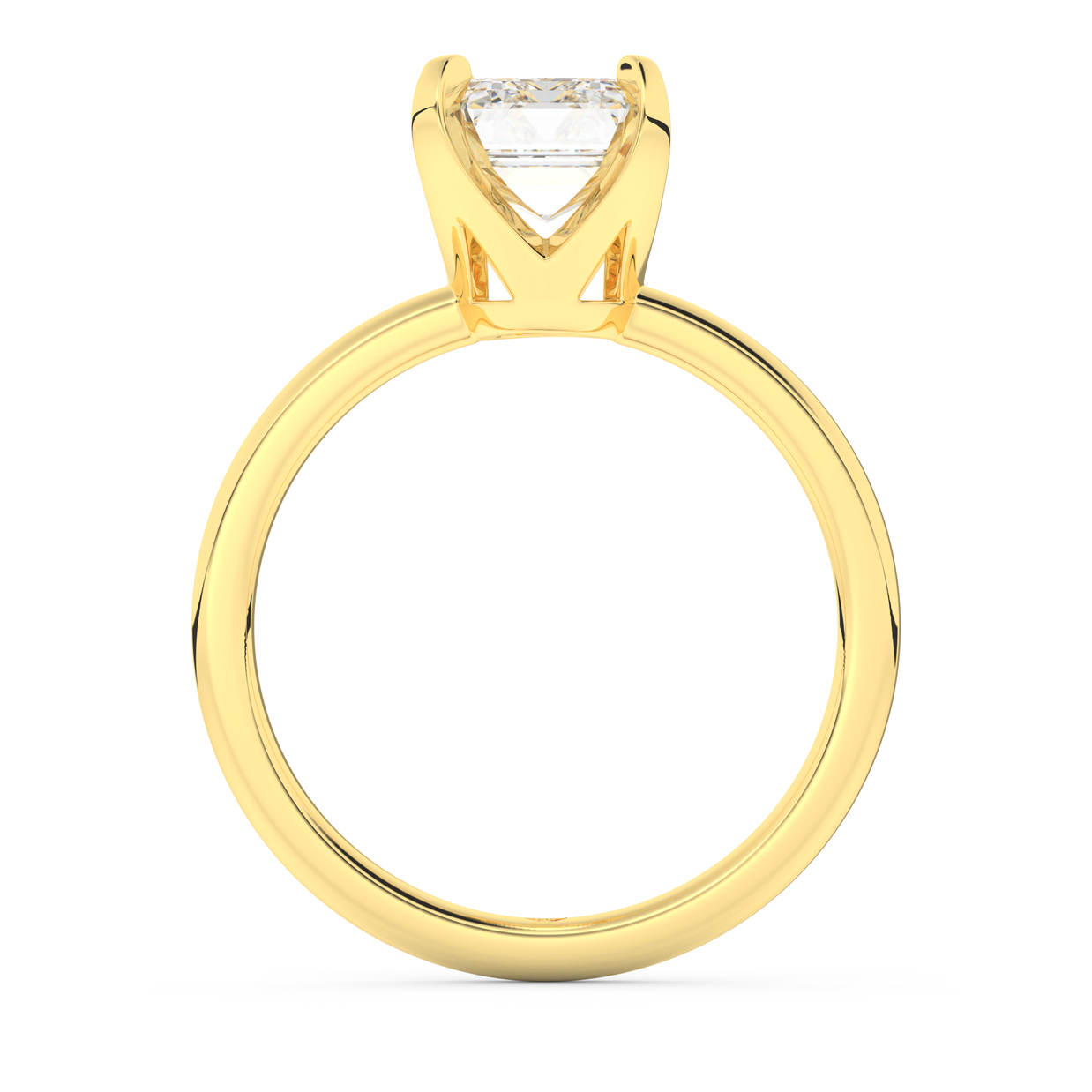 Yellow gold - Central diamond 2.0 ct - view 6