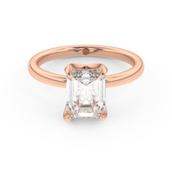 Rose gold - Central diamond 2.0 ct - view 2