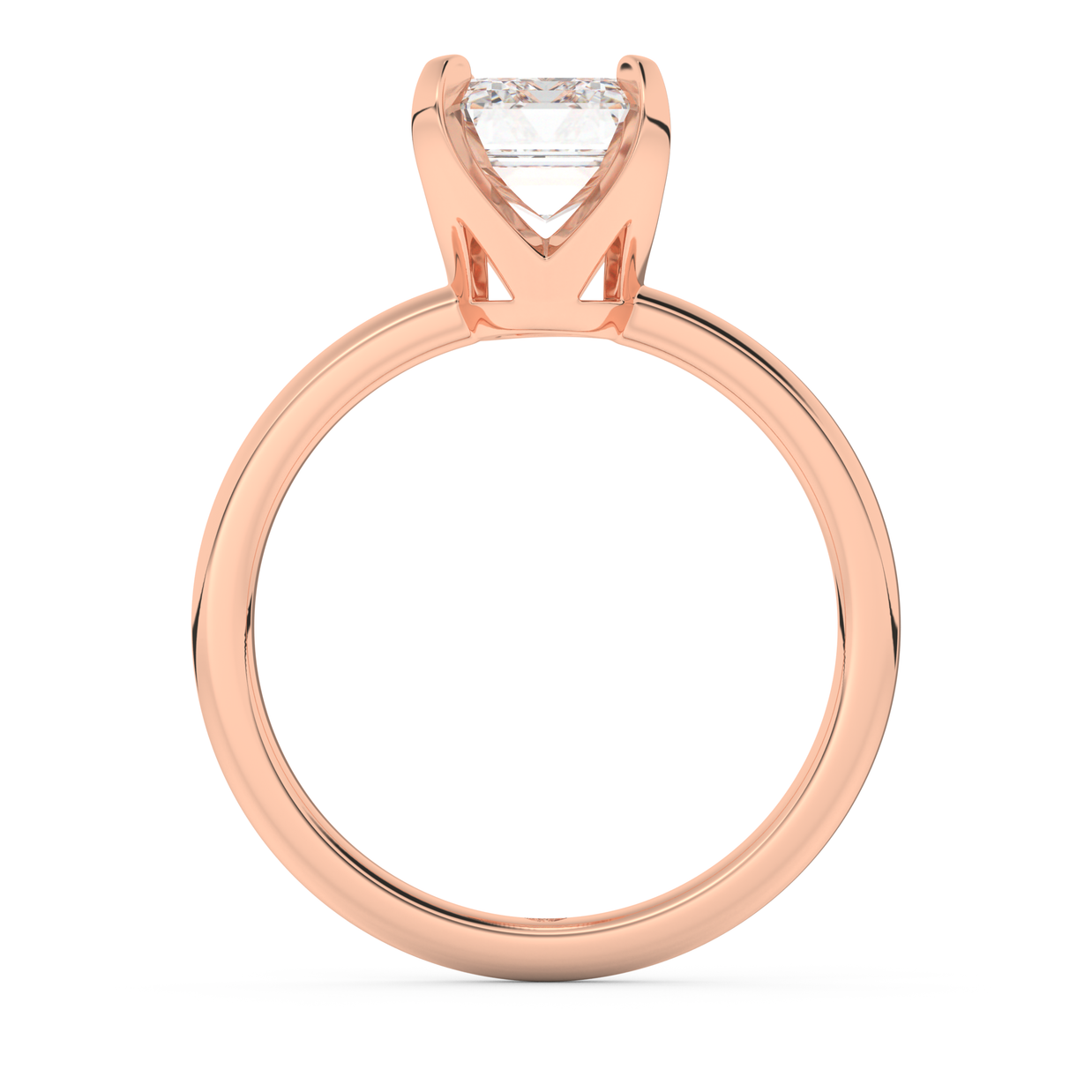 Rose gold - Central diamond 2.0 ct - view 6