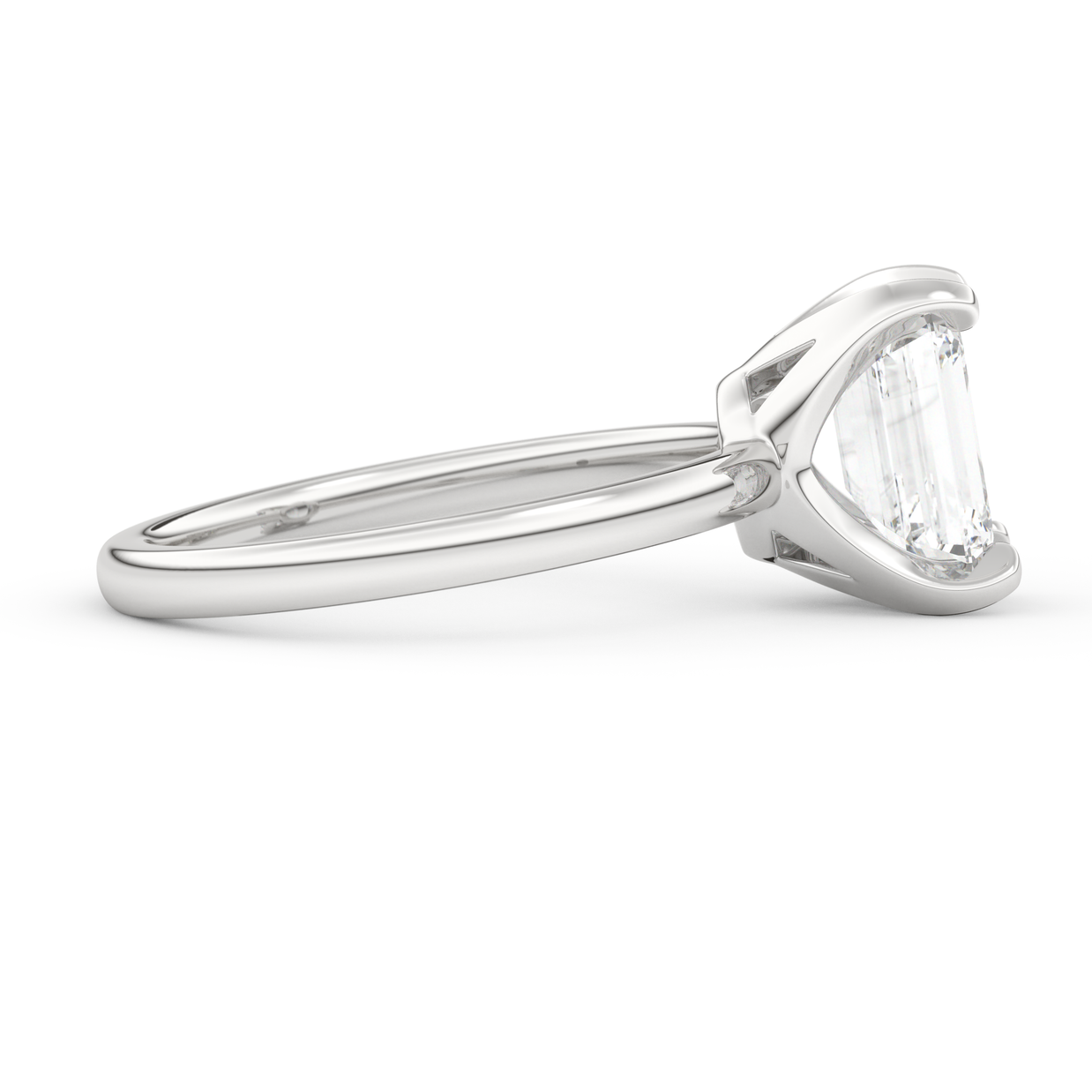 White gold - Central diamond 2.0 ct - view 3