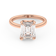 Rose gold - Central diamond 3.0 ct - view 2