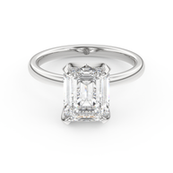 White gold - Central diamond 3.0 ct - view 2