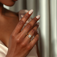 Providence Emerald Diamond Ring 1.0 Ct, Gold 14K