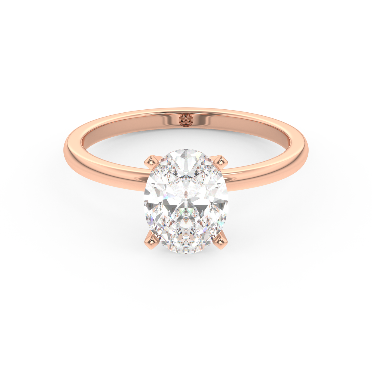 Rose gold - Central diamond 1.5 ct - view 2