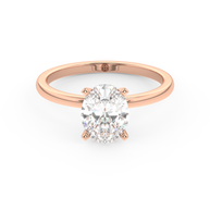 Rose gold - Central diamond 1.5 ct - view 2
