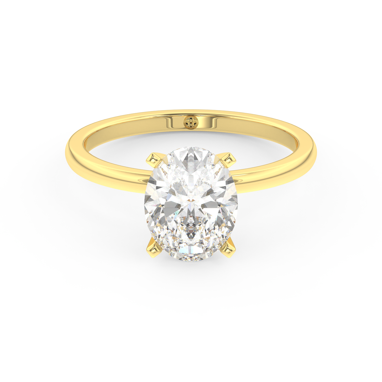 Yellow gold - Central diamond 2.0 ct - view 2