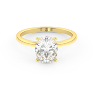 Yellow gold - Central diamond 2.0 ct - view 2