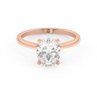 Rose gold - Central diamond 2.0 ct - view 2