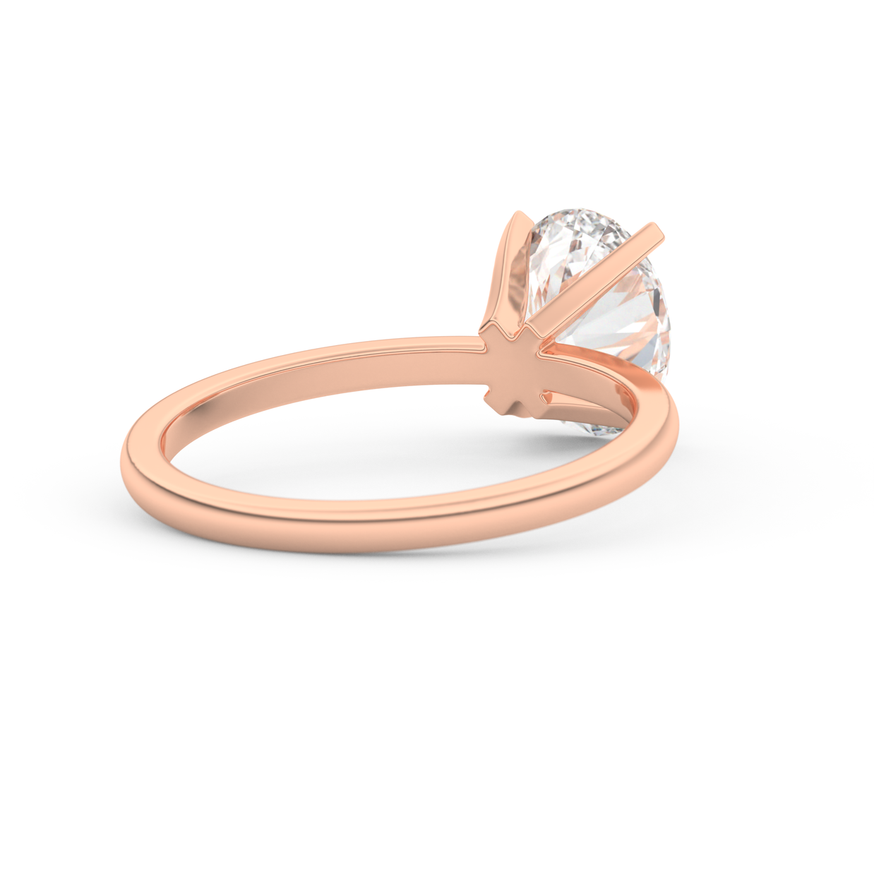 Rose gold - Central diamond 2.0 ct - view 4
