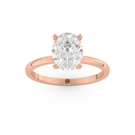 Rose gold - Central diamond 2.0 ct - view 8