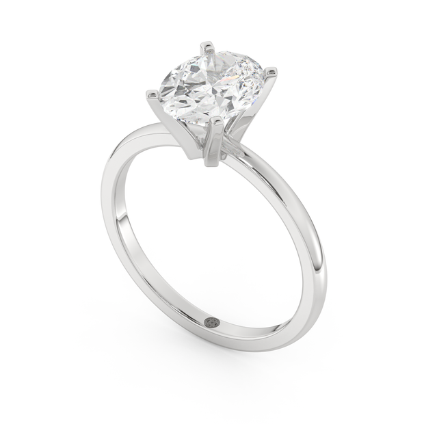 White gold - Central diamond 2.0 ct - view 1