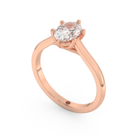 Rose gold - Central diamond 1.0 ct - view 3