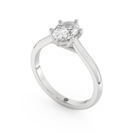 White gold - Central diamond 1.0 ct - view 3
