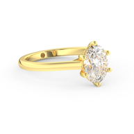 Yellow gold - Central diamond 1.5 ct - view 2