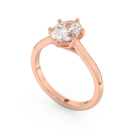 Rose gold - Central diamond 1.5 ct - view 1