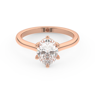 Rose gold - Central diamond 1.5 ct - view 2