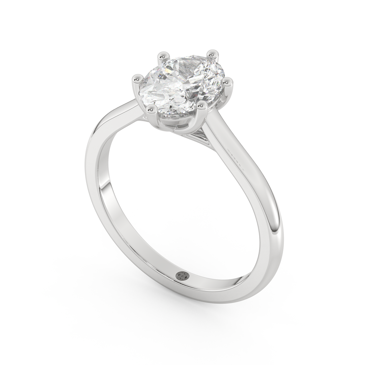 White gold - Central diamond 1.5 ct - view 1
