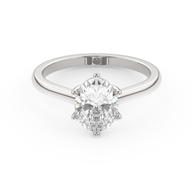 White gold - Central diamond 1.5 ct - view 2