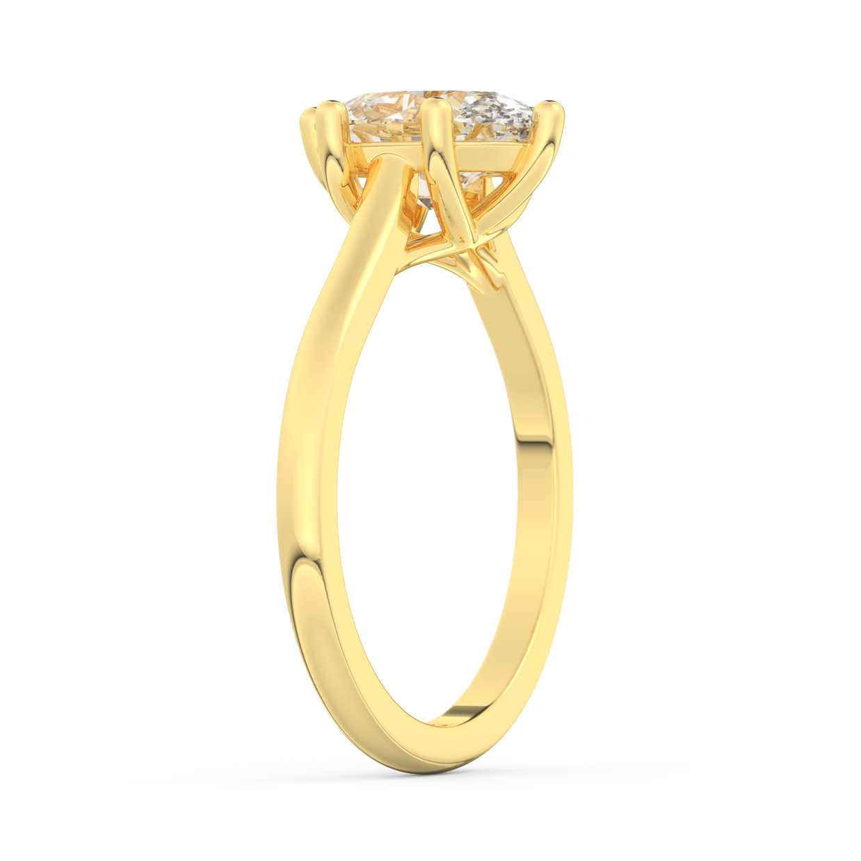 Yellow gold - Central diamond 2.0 ct - view 5