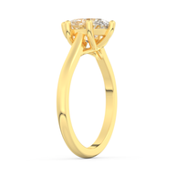Yellow gold - Central diamond 2.0 ct - view 5