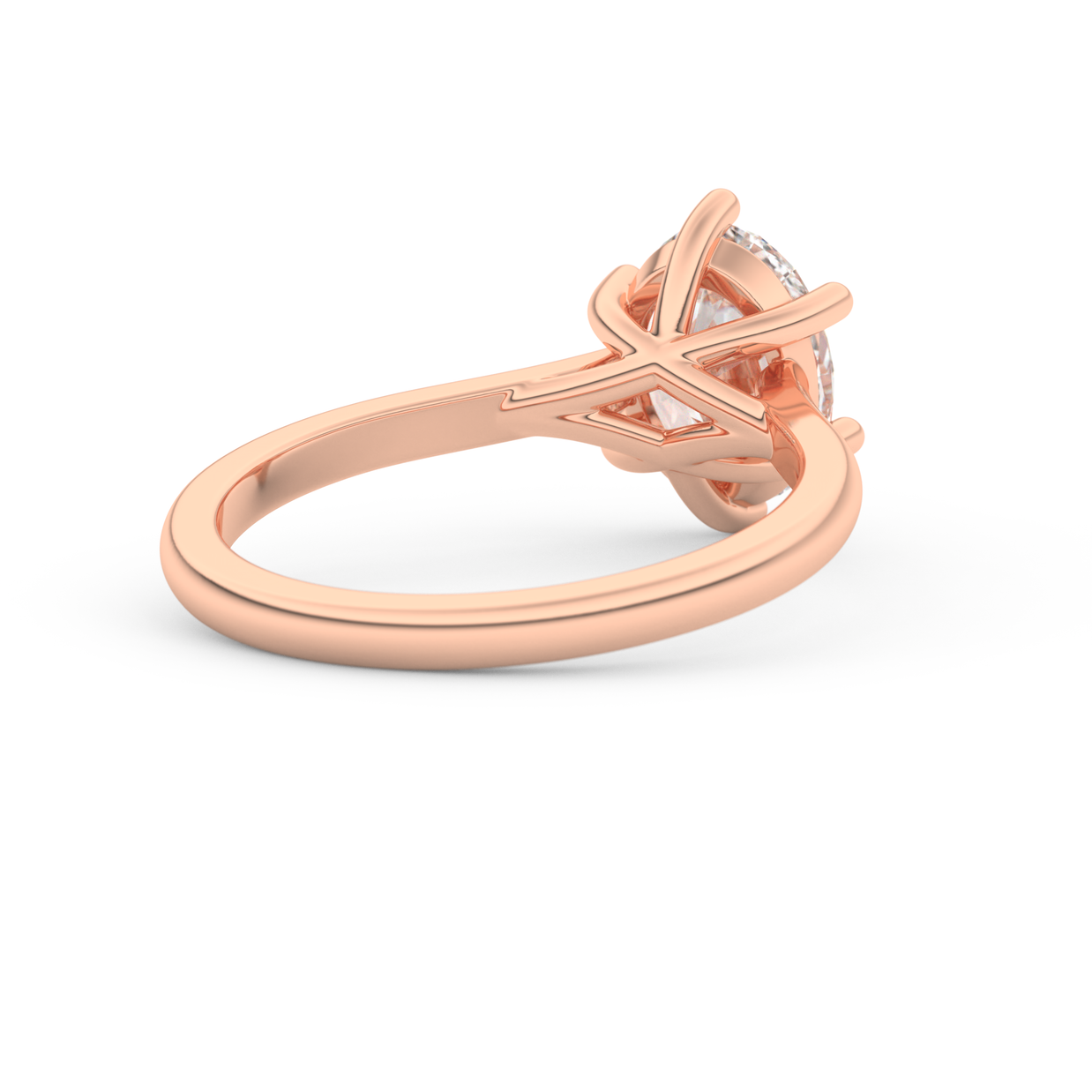 Rose gold - Central diamond 2.0 ct - view 4