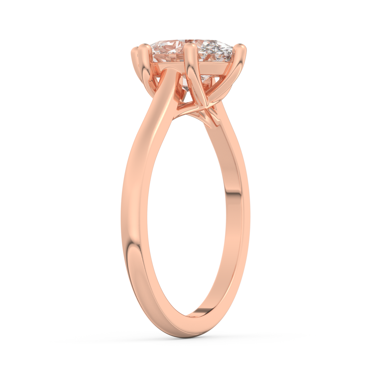 Rose gold - Central diamond 2.0 ct - view 5