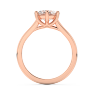 Rose gold - Central diamond 2.0 ct - view 6