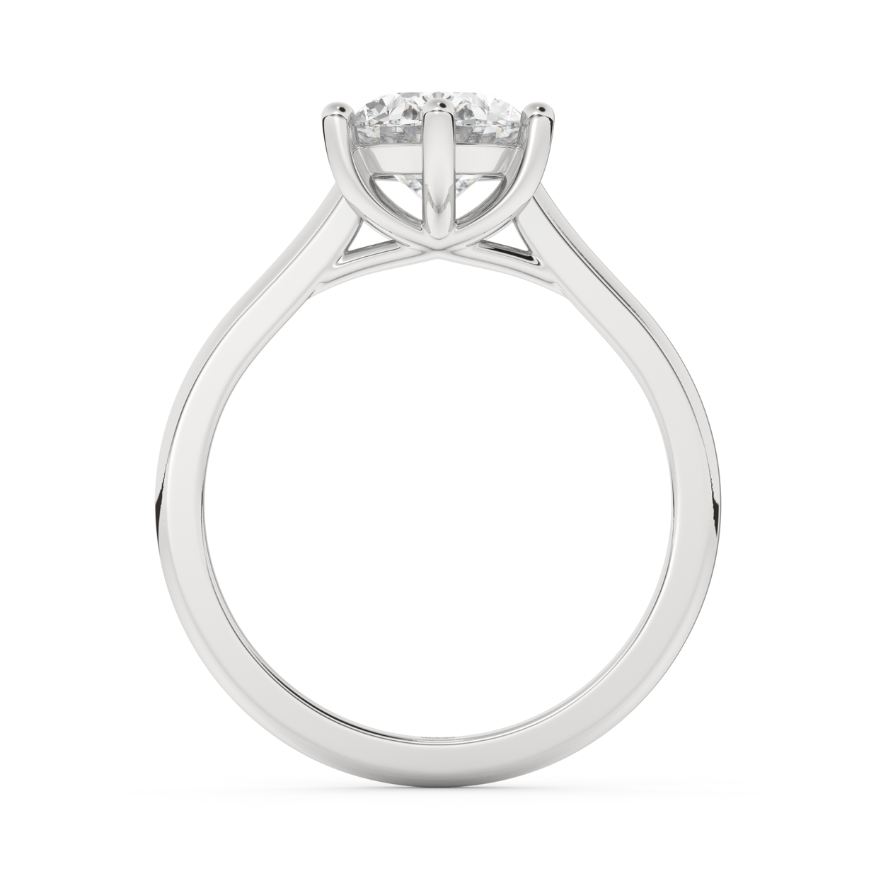 White gold - Central diamond 2.0 ct - view 6