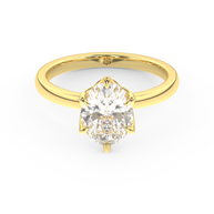 Yellow gold - Central diamond 2.0 ct - view 2