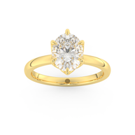 Yellow gold - Central diamond 2.0 ct - view 8