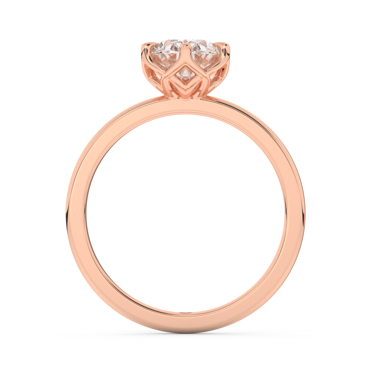 Rose gold - Central diamond 2.0 ct - view 6