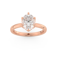 Rose gold - Central diamond 2.0 ct - view 8