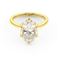Yellow gold - Central diamond 3.0 ct - view 2
