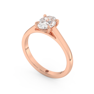 Rose gold - Central diamond 1.0 ct - view 1