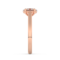 Rose gold - Central diamond 1.0 ct - view 7